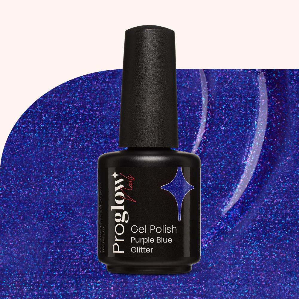 Smalto semipermanente Purple Blue Glitter